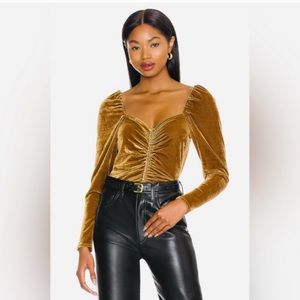 BB Dakota REVOLVE Velvet Amber Ruched Crop Top